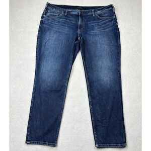 Silver Jeans Co Boyfriend Dark Wash Womens 22 Stretch Denim Jeans Size 44‎ x 30